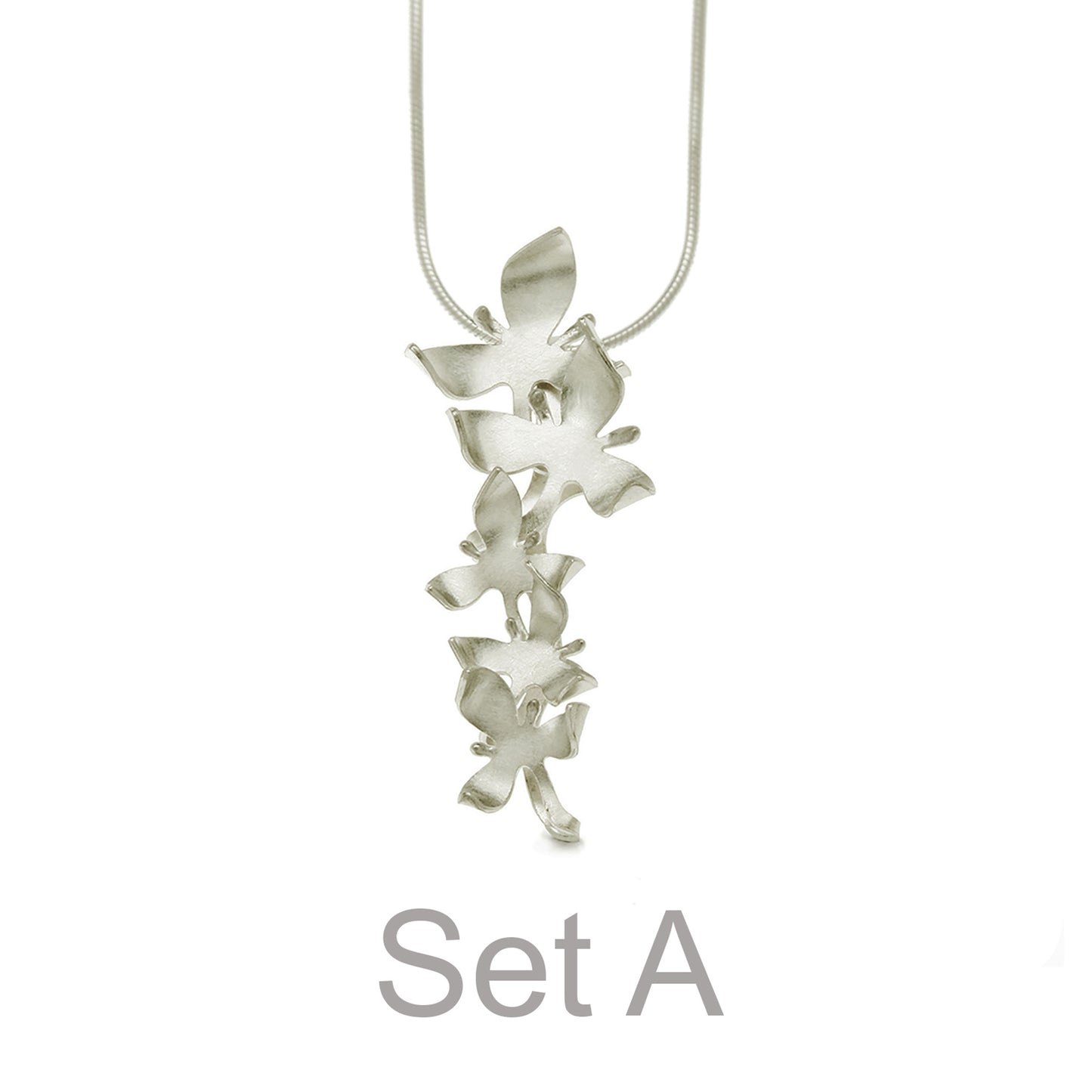 Small Silver Orchid Bridal Headband, can become sets of jewellery