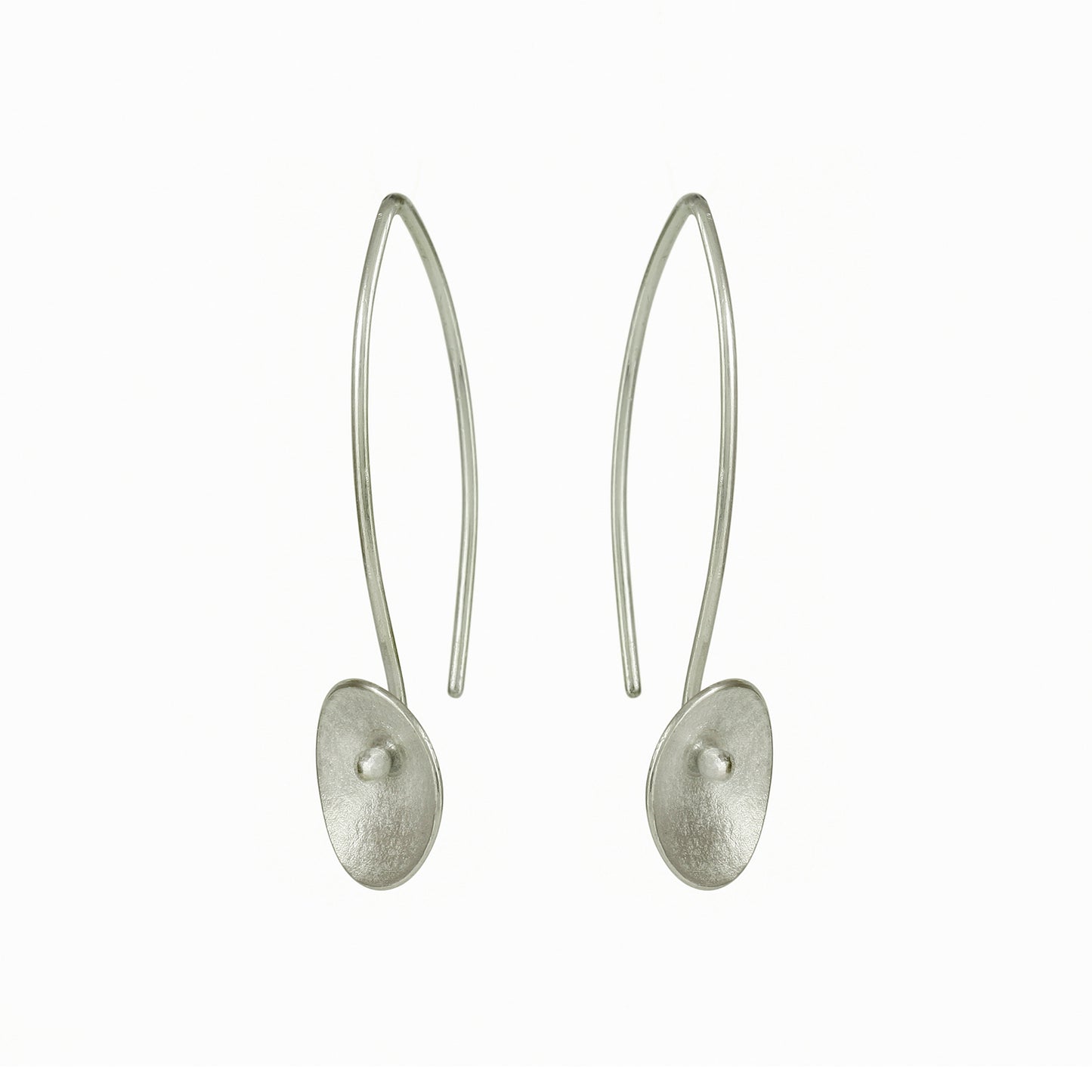 Silver Small Seed long Earrings