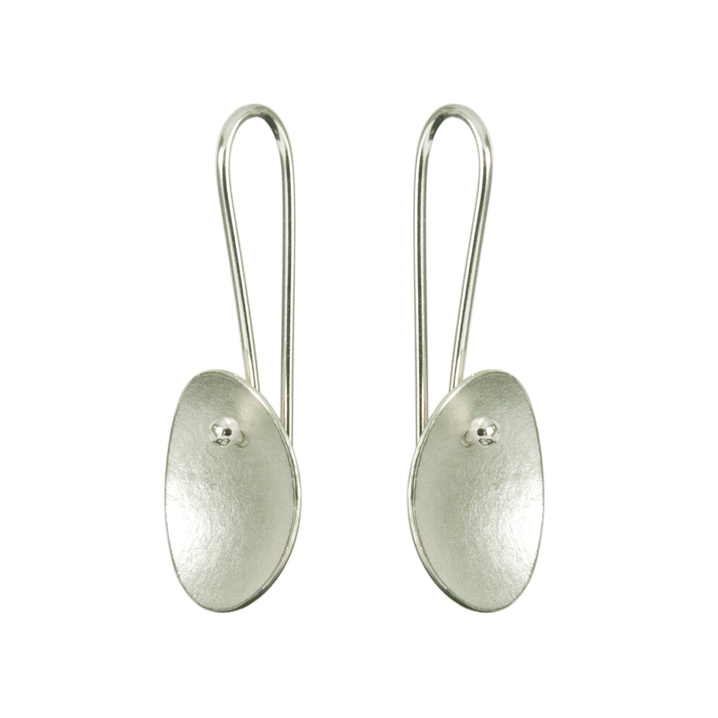 Large Silver Petals on Long Earwires