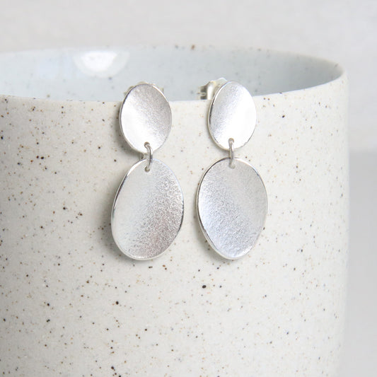 Small Curled Petals Stud Earrings