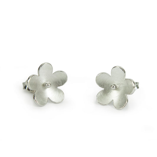 Silver blossom Flower Stud Earrings