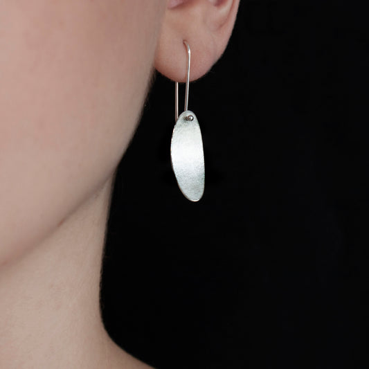 Silver Olive leaf Earrings