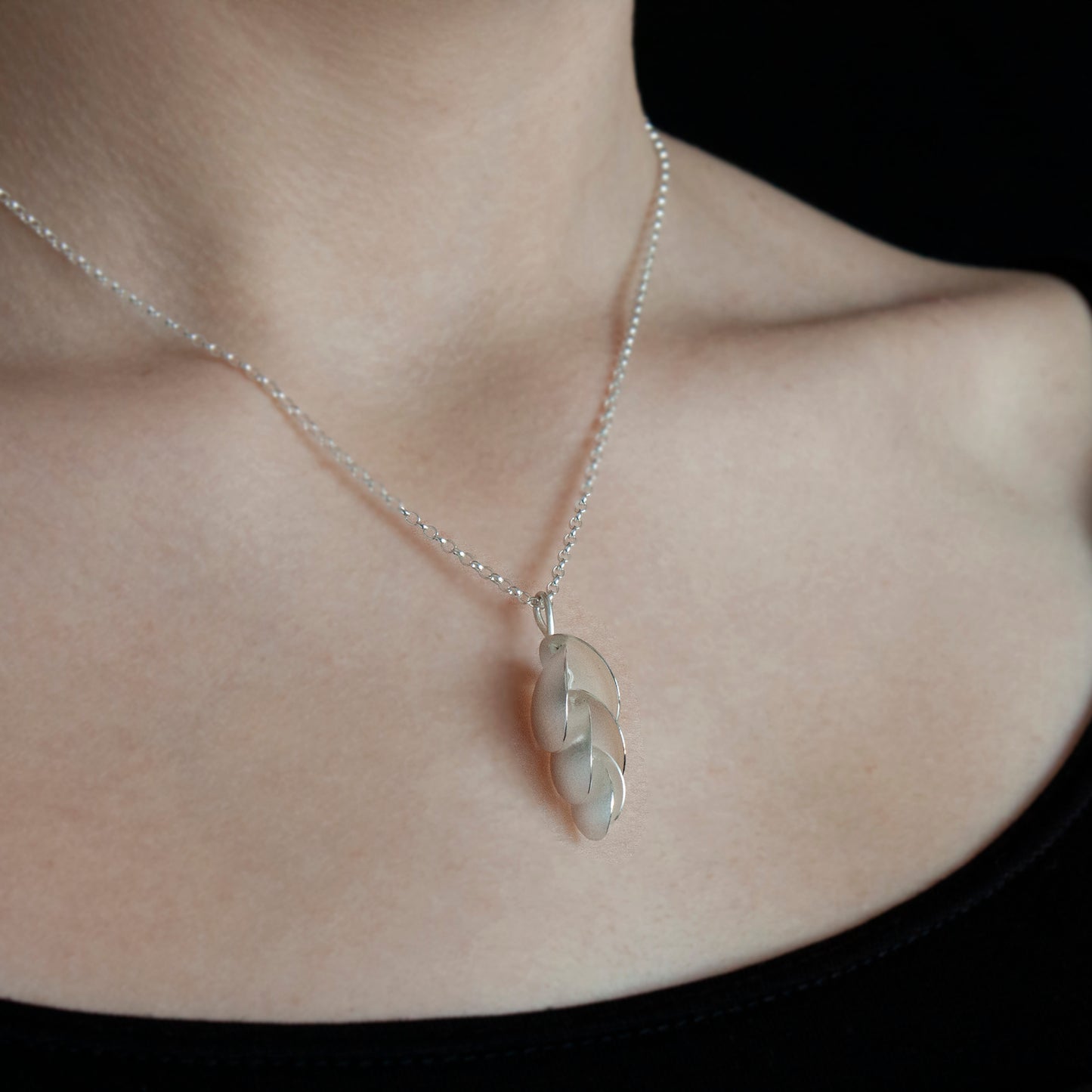 Silver Triple Seed Pod Necklace