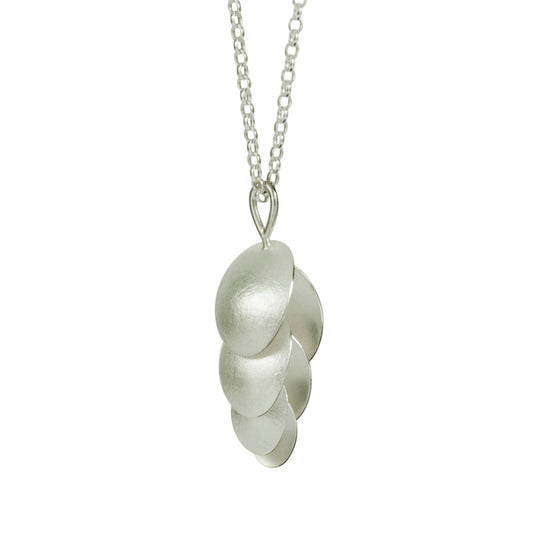 Silver handmade seed pod necklace by Gbariella Casemore
