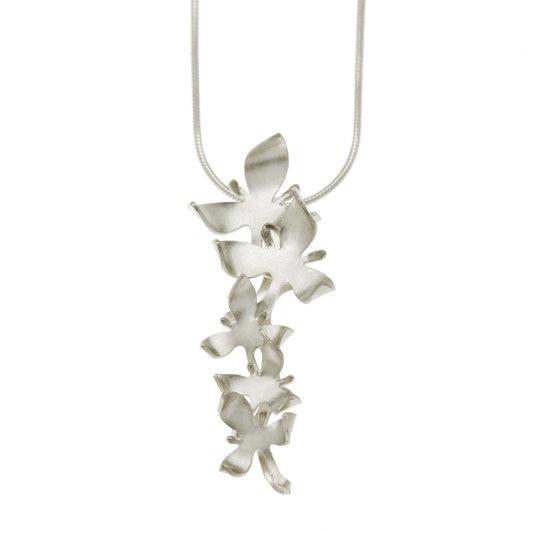 Silver Orchid Pendant
