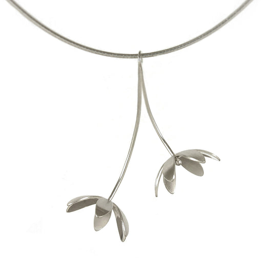 Silver Daisy Flower Pendant